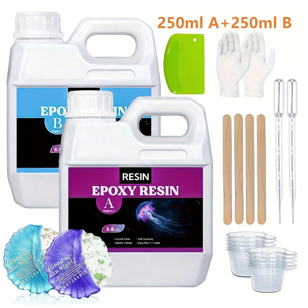 Resin Jewelry Kit - 125ml/250ml Kit Resin Tuang Kristal Jernih
