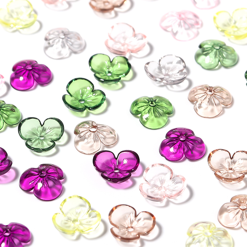 Resin Craft Projects - 20 buah/lot manik-manik kelopak bunga Resin