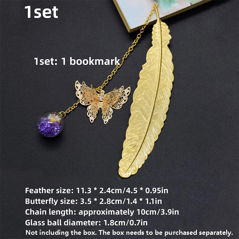 Dried Flower Bulk - 1 Buah Pembatas Buku Logam Gaya