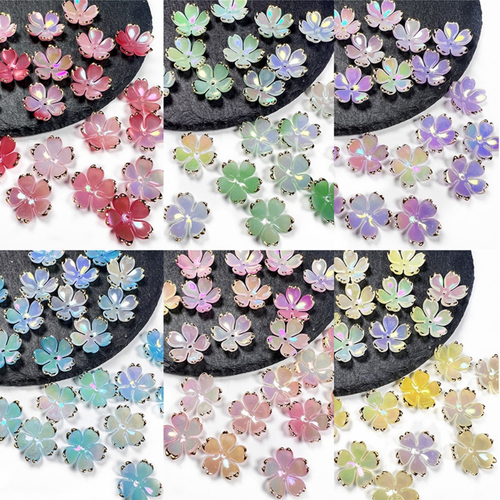 Resin Craft Projects - 50pcs/lot 19mm Manik-manik Bunga Sakura Akrilik