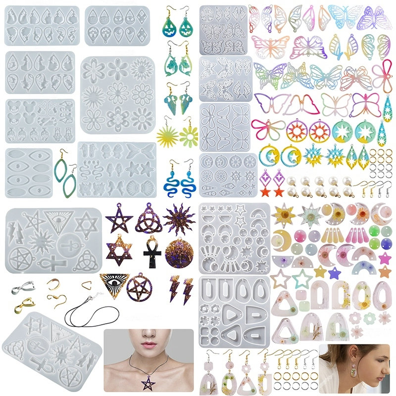 Anting Liontin Silikon Cetakan - Resin Jewelry Kit ulasan dan harga