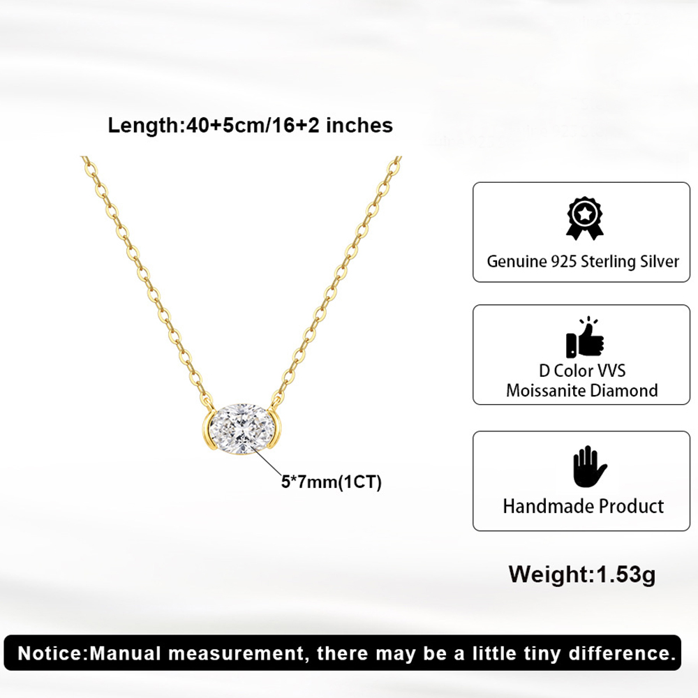 Kalung Liontin Moissanite Poto - Bezels Set Pendant ulasan dan harga
