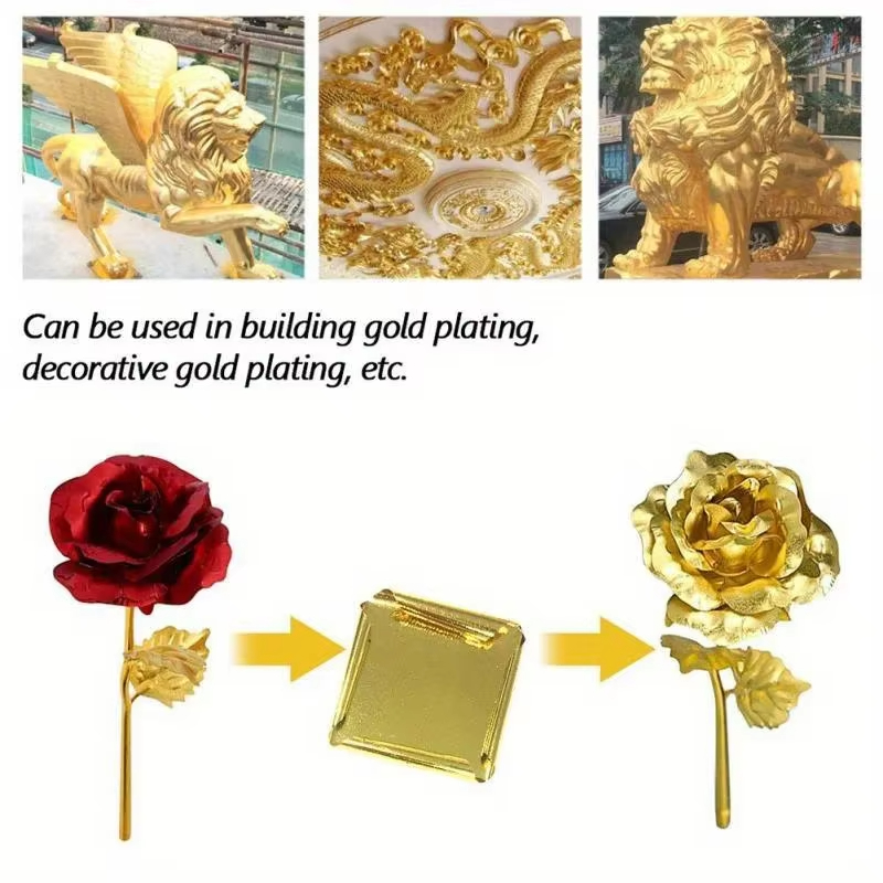 100pcs Kertas Foil Imitasi Ema - Gold Foil Flakes ulasan dan harga