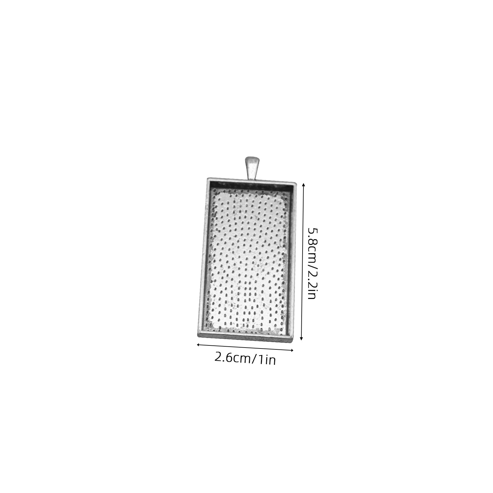 10 Buah Baki Liontin Paduan Lo - Bezels Set Pendant ulasan dan harga